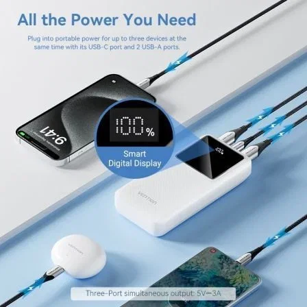 Vention Powerbank 20000mAh 22.5W FHLB0 Carga Rápida Negra